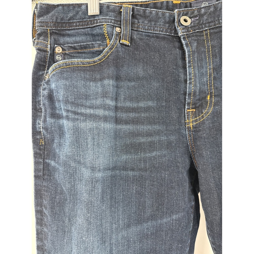 AG Adriano Goldschmied Jeans Mens 33x32 Dark Wash Straight Leg Denim Made in USA - Picture 3 of 9
